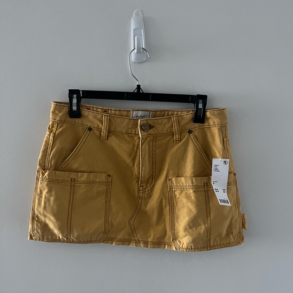 BDG Mustard Mini Skirt with Pockets